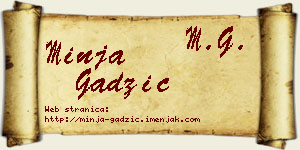 Minja Gadžić vizit kartica